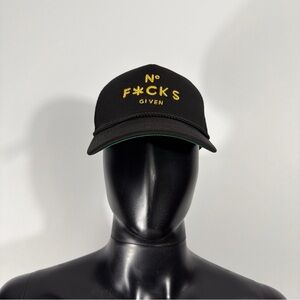 NO F*CKS GIVEN BLACK GOLD FOAM TRUCKER HAT